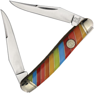 Rough Ryder Lollipop Series Muskrat Multi-Color Folding Stainless Knife 2465