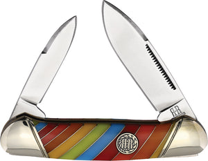 Rough Ryder Lollipop Canoe Multi-Colored Folding Stainless Pocket Knife 2469