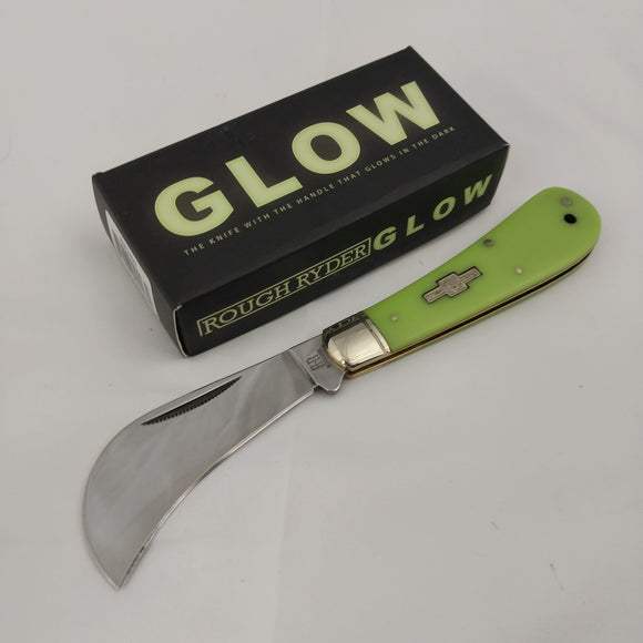 Rough Ryder Hawkbill Moon Glow in the Dark Folding Stainless Pocket Knife 2493