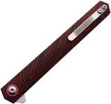 Rough Ryder String Bean Linerlock Black & Red G10 Folding Stainless Knife 2519