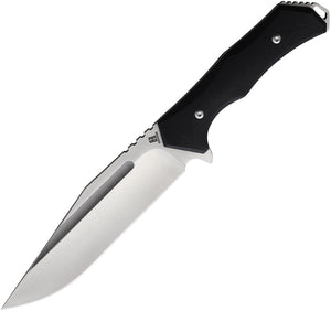 Rough Ryder Black G10 Stainless Clip Point Fixed Blade Knife w/ Belt Sheath 2533