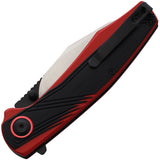 Rough Ryder Linerlock A/O Black & Red G10 Folding Stainless Pocket Knife 2534