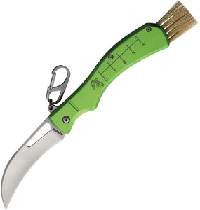 Rough Ryder Mushroom Hunter Green Aluminum Folding Stainless Knife 2540