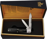 Rough Ryder Bearhead Gunstock Black Pakkawood Folding Pocket Knife 2569