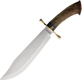 Rough Ryder Crown Brown Stag Stainless Steel Fixed Blade Knife 2590