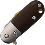 Rough Ryder Tater Tot Linerlock A/O Brown Micarta Folding Stainless Knife 2602