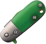 Rough Ryder Angry Lightning Bug Linerlock A/O Green Folding Stainless Knife 2603