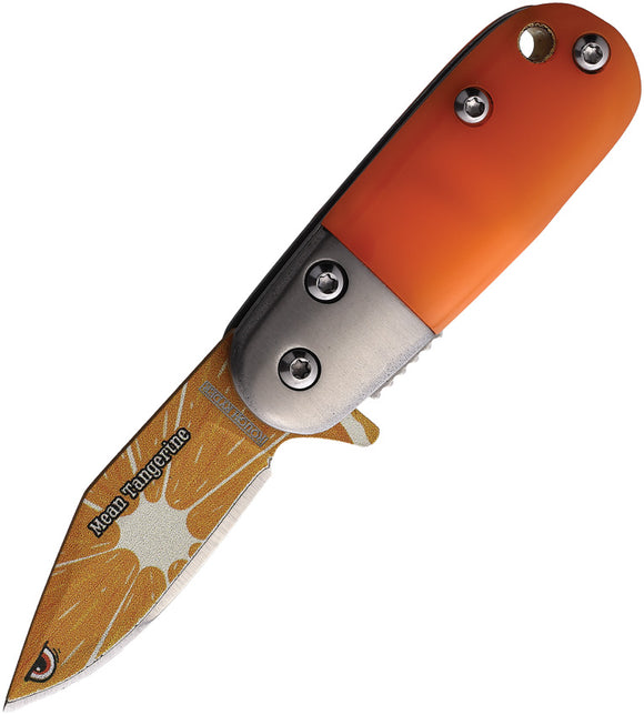 Rough Ryder Mean Tangerine Linerlock A/O Orange Folding Stainless Knife 2604
