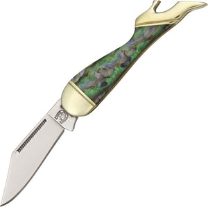 Rough Ryder Small Leg Slip Joint Faux Abalone Folding Stainless Pocket Knife 347