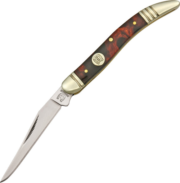 Rough Rider Baby Toothpick Tortoise Shell Handles Folding Clip Blade Knife 505