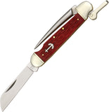 Rough Rider Marlin Spike Red Bone Handle Stainless Folding Pocket Knife 576