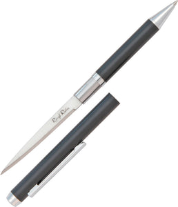 Rough Rider Black 5.5" Ink Writing Pen w/ 2.25" Fixed Blade Knife 613