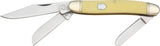Rough Rider Stockman Yellow Synthetic Handles Stainless Folding Blades Knife 725