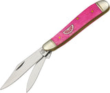 Rough Rider Peanut Pink Lemonade Bone Handles Stainless Folding Blades Knife 834