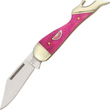 Rough Rider Small Leg Pink Lemonade Smooth Bone Handle Folding Blade Knife 837