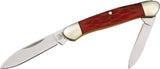 Rough Rider Miniature Canoe Red Bone Handles Stainless Folding Blades Knife 941