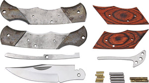 Rough Rider Custom Shop Small Lockback Wood Handle Folding Blade Knife Kit CS4