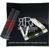 Rough Ryder Reserve Swell Center Whittler D2 Black Folding Pocket Knife r003