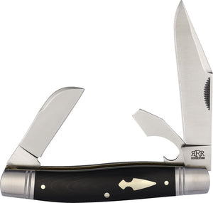 Rough Ryder Reserve Common Stock Black Micarta D2 Steel Folding Pocket Knife 008