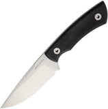 Real Steel Forager Black Satin Fixed Blade + Sheath 3750
