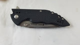 Real Steel E77 Black G-10 Handle Folding Knife Plain Edge blade - 5115
