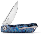 Real Steel Luna TC Slip Joint Blue Camo Folding N690 Pocket Knife 7001TC04B