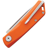 Real Steel Luna LITE Slip Joint Orange G10 Folding D2 Steel Pocket Knife 7036