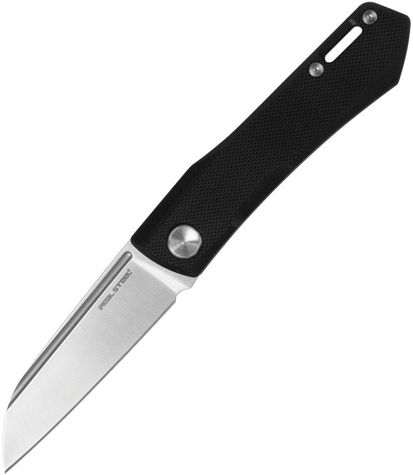 Real Steel Solis Lite Slip Joint Black G10 Folding D2 Tool Steel Pocket Knife 7064SB