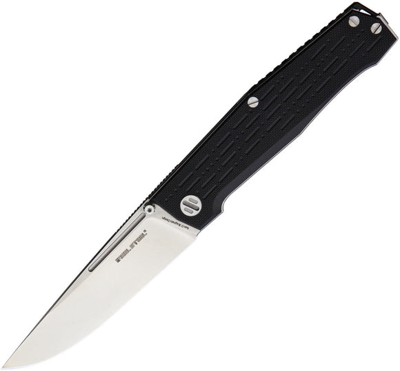 Real Steel Rokot Black Linerlock Folding Knife 7641