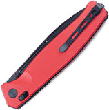 Real Steel Huginn Slide Lock Red & Black G10 Folding VG-10 Pocket Knife 7652RB