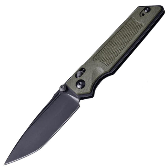 Real Steel Sacra Tac Slide Lock Green G10 Folding Bohler K110 Pocket Knife OPEN BOX