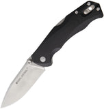 Real Steel H7 Snow Leopard Lockback Black G10 Satin Stainless Folding Knife 7795