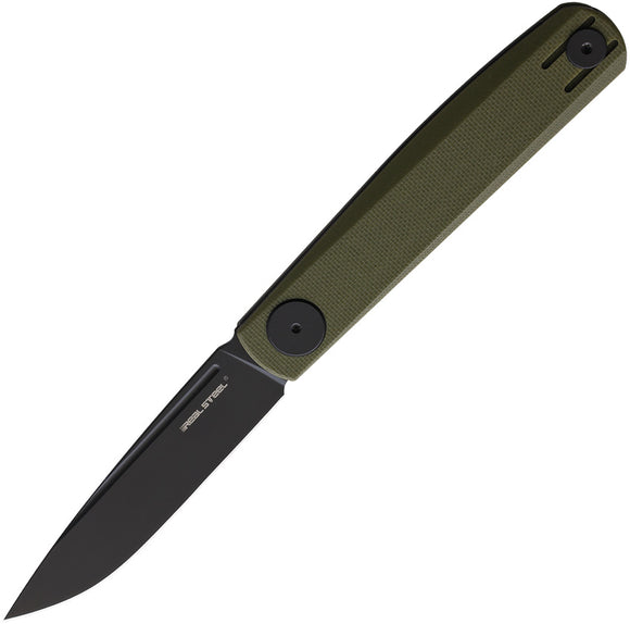 Real Steel Gslip Compact OD Green G10 Handle VG-10 Black Folding Knife 7866
