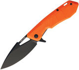 Real Steel Pelican Framelock Orange Folding Knife 7922