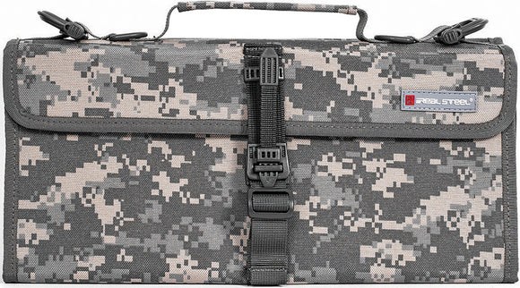 Real Steel Pilgrim Carries 22 Knives Case Camo Buckle Bag RS043