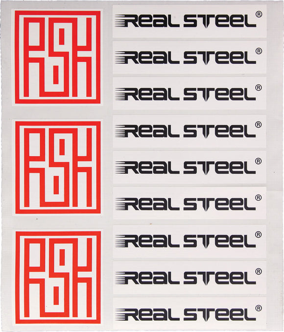 Real Steel Sticker Sheet Contains 12 Stickers  RSS
