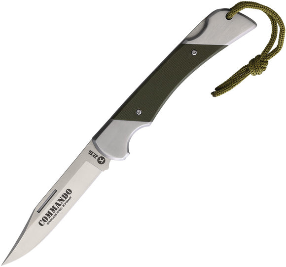K25 CNC Commando Lockback Green Folding 8Cr13MoV Pocket Knife 18642