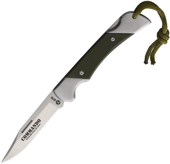 K25 CNC Commando Lockback Green Folding 8Cr13MoV Pocket Knife 18643