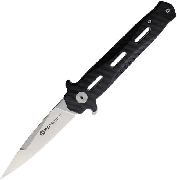 K25 Tactical Linerlock Black Smooth G10 Folding 7Cr17MoV Pocket Knife 18711