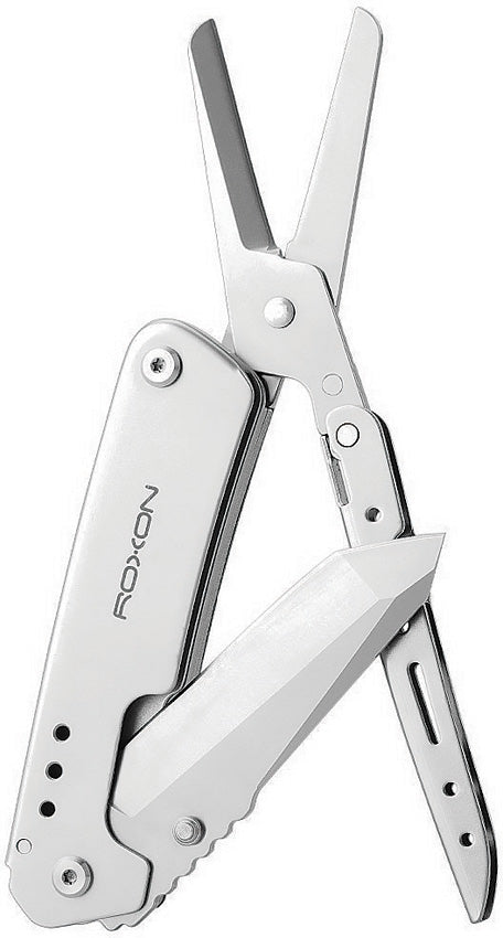 ROXON Multi-Tool Bottle Opener Knife Scissors Fork Spatula Tongs w/ Pouch S501