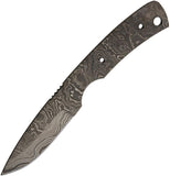 Alabama Damascus Steel Full Tang 7.25" Fixed Blade Knife Blank