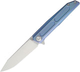 Stedemon Vouking Samgun Blue Titanium 12C27N Sandvik Folding Blade Knife