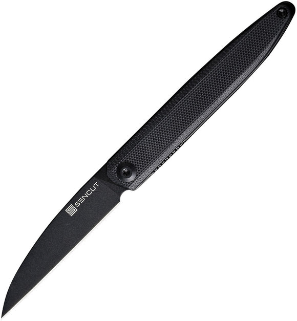 SENCUT Jubil Linerlock Black G10 Folding D2 Steel Wharncliffe Knife 200292