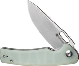 SENCUT Vesperon Linerlock Jade G10 Folding 9Cr18MoV Drop Pt Pocket Knife 200652