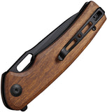 SENCUT Vesperon Linerlock Guibourtia Wood Folding 9Cr18MoV Pocket Knife 200654