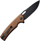 SENCUT Vesperon Linerlock Guibourtia Wood Folding 9Cr18MoV Pocket Knife 200654