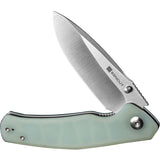 SENCUT Slashkin Linerlock Jade G10 Folding D2 Steel Drop Pt Pocket Knife 200662
