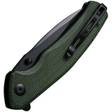 SENCUT Slashkin Linerlock Green Micarta Folding D2 Steel Pocket Knife 200663