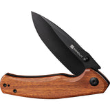 SENCUT Slashkin Linerlock Guibourtia Wood Folding D2 Steel Pocket Knife 200664