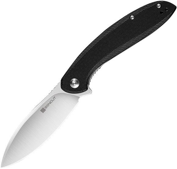 SENCUT San Angelo Pocket Knife Linerlock Black G10 Folding 9Cr18MoV Blade 210031